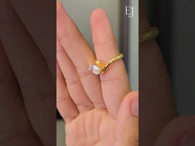 Marquise diamond Ring With Bypass Setting |Earthly jewels