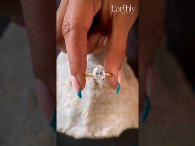 2Ct Oval Solitaire Engagement Ring | Earthly Jewels