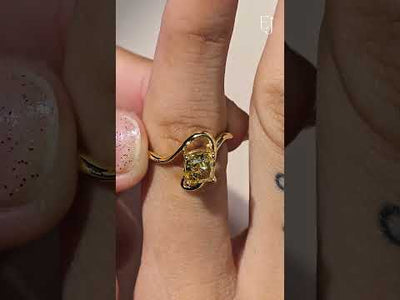 Cushion Cut Diamond Fluid Shape Ring | Earthly Jewels