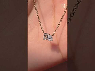 Toi Et Moi Emerald And Pear Necklace | Earthly Jewels