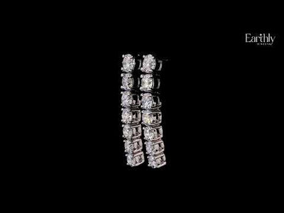 Round Diamond Danglers Earrings | Earthly Jewels