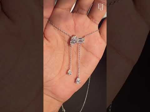 تحميل الفيديو: Marquise and Emerald Diamond Drop Necklace | Earthly Jewels