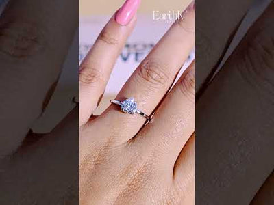 Heart Shaped Round Solitaire Ring | Earthly Jewels