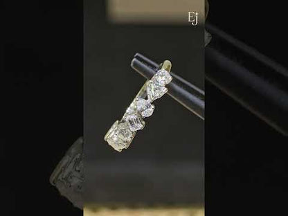 Multi-Shape Diamond Half Eternity Band | Earthly Jewels   