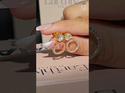 Cushion Cut Stud Earrings With Detachable Halo | Earthly Jewels