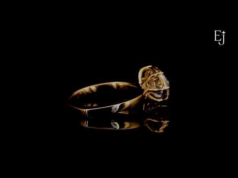East West Oval Solitaire Engagement Ring | Earthly Jewels