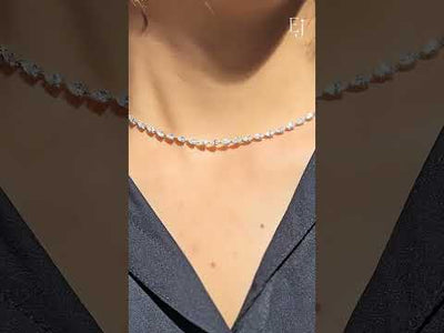 Pear Diamond Tennis Necklace | Earthly Jewels