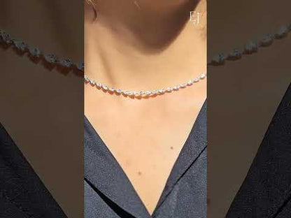 Pear Diamond Tennis Necklace | Earthly Jewels