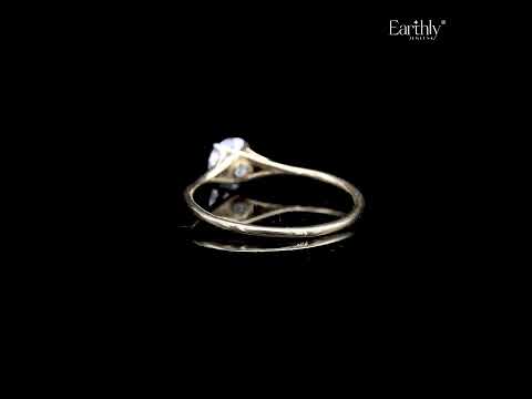 Round Diamond Split Shank Ring
