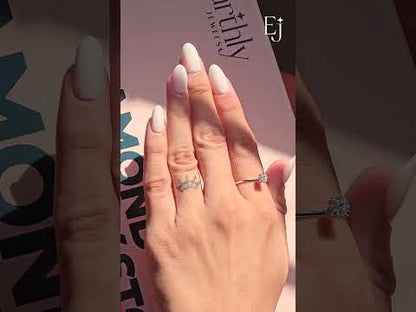 Round Hidden Halo Engagement Ring