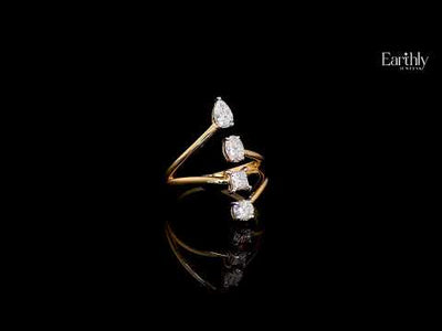 4 Stone Split Shank Engagement Ring | Earthly Jewels