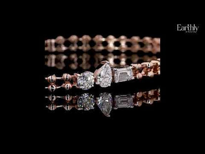 Multi Shape Diamond Trio Bracelet