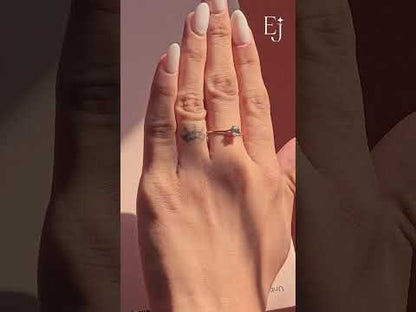 Emerald Cut Split Shank Ring