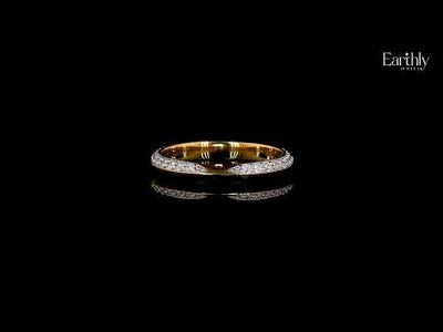 Curved Wedding Band For Round Diamond | Earthy Jewels