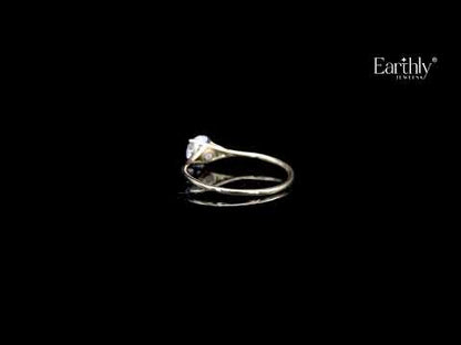 Round Diamond Split Shank Ring
