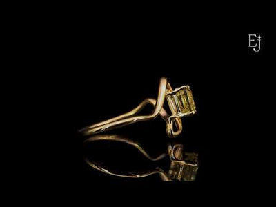 Cushion Cut Diamond Fluid Shape Ring | Earthly Jewels