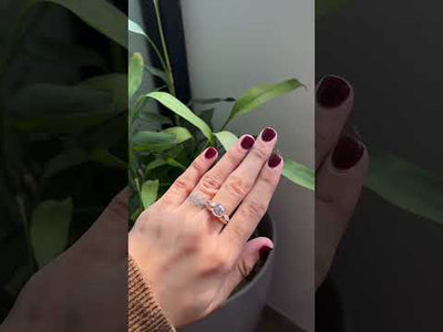 Round Half Bezel Solitaire Ring With Side Stones | Earthly Jewels