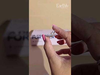 V Shaped Diamond Ring | Earthly Jewels