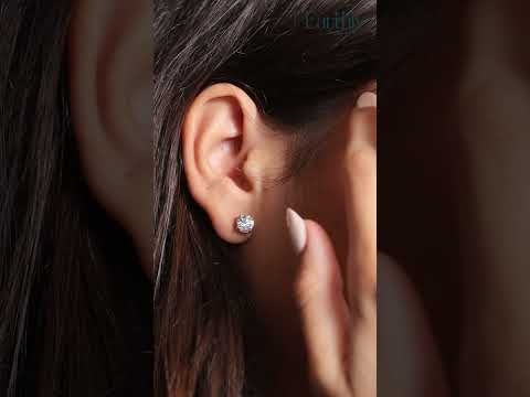 2 Carat Round Diamond Stud Earrings | Earthly Jewels