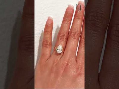 Pear Cut Diamond Solitaire Ring | Earthly Jewels