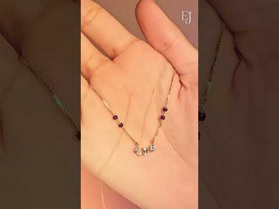 Three Mix Shape Pendant Mangalsutra | Earthly Jewels