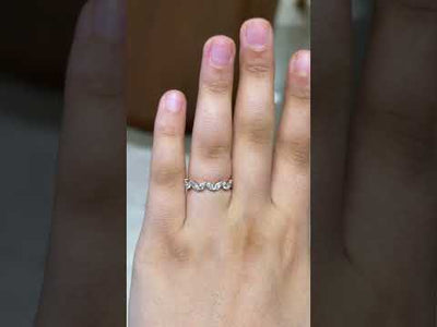 Marquise Zig Zag Half Eternity Band | Earthly Jewels | Model Image