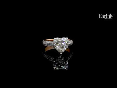 Heart Shaped Hidden Halo Engagement Ring | Earthly Jewels