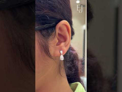 Double Pear Diamond Drop Stud Earrings | Earthly Jewels