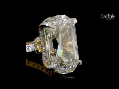 Cushion Cut Hidden Halo Engagement Ring | Earthly Jewels