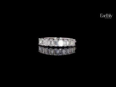 Emerald Cut Half Eternity Band | Earthly Jewels