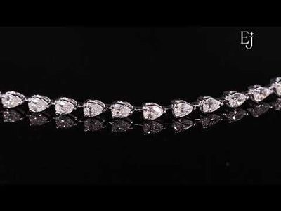 Pear Diamond Tennis Necklace | Earthly Jewels