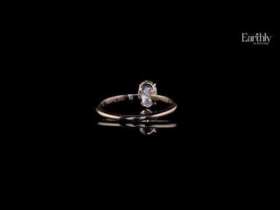 0.5 Oval Solitaire Engagement Ring | Earthly Jewels