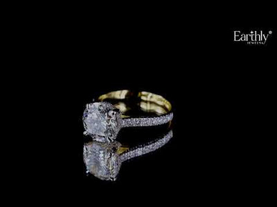 Round Shape Solitaire With Double Hidden Halo Ring | Earthly Jewels