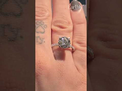 Round Diamond Ring With Hidden Halo | Earthly Jewels #diamond-shape_round
