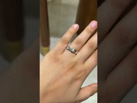 Load video: Round Solitaire Engagement Female Puzzle Heart Ring | Earthly Jewels   