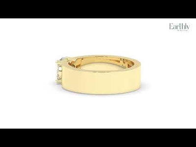 Round Solitaire Mens Ring With Hidden Diamond | Earthly Jewels