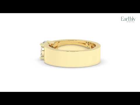 Round Solitaire Mens Ring With Hidden Diamond