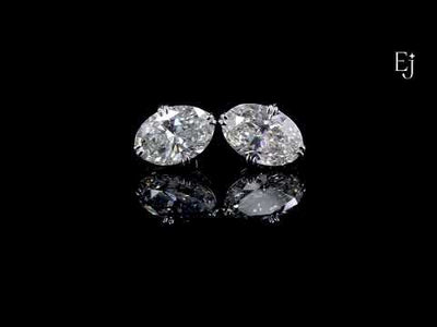 5 Ct Oval Diamond Stud Earrings | Earthly Jewels
