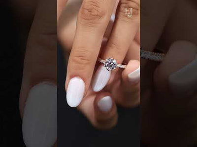 Round Diamond Pave Engagement Ring | Earthy Jewels