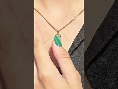 Oval Diamond Solitaire Pendant | Earthly Jewels 