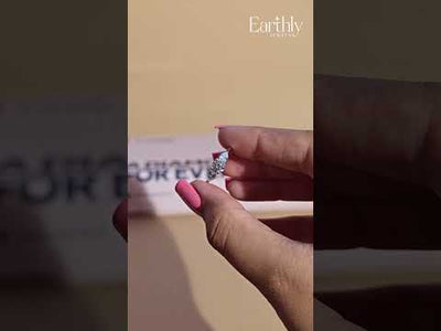 Round Diamond Ring With Pear Side Stones | Earthly Jewels