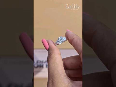 3 Stone Emerald Cut Diamond Ring | Earthly Jewels