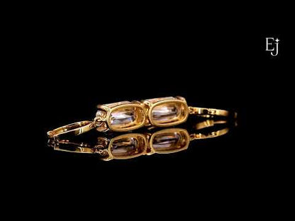 Mixed Cushion Cut Leverback Earrings | Earthly Jewels