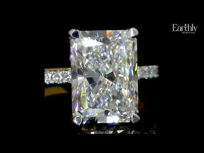 Radiant Engagement Ring Hidden Halo | Earthly Jewels