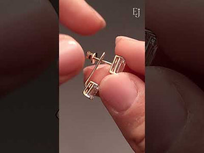 2 in 1 Dual Emerald Solitaire Stud & Ear Jacket | Earthly jewels