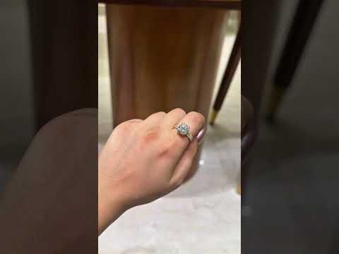 Round Cut Dual Split Pave Engagement Ring | Earthly Jewels