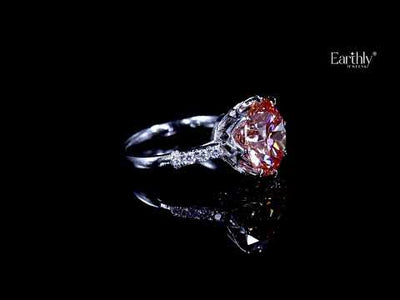 Regal Pink Round Solitaire Engagement Ring | Earthly Jewels