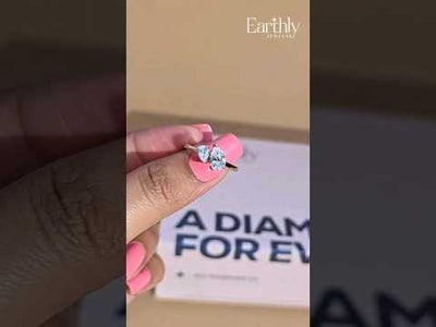 Toi Et Moi Double Pear Engagement Ring | Earthly jewels