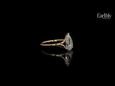 Pear Shaped Solitaire Diamond Ring | Earthly Jewels