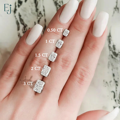Radiant Cut Diamond Channel Men'S Ring